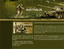 Tablet Screenshot of combatkitaustralia.com.au